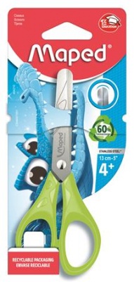 Olló, iskolai, 13 cm, MAPED "Essentials Pulse", vegyes színek